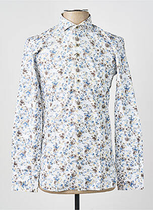 Chemise manches longues poignets boutonnés blanc ASHTON homme