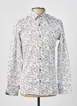 Chemise manches longues poignets boutonnés beige ASHTON homme