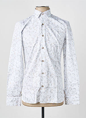 Chemise manches longues poignets boutonnés blanc ASHTON homme