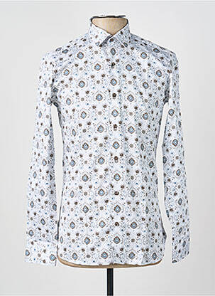 Chemise manches longues poignets boutonnés blanc ASHTON homme