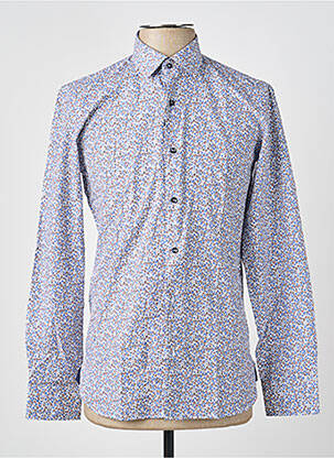 Chemise manches longues poignets boutonnés bleu ASHTON homme