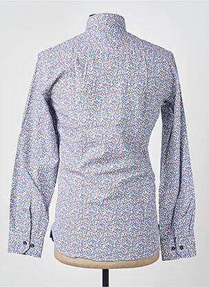 Chemise manches longues poignets boutonnés bleu ASHTON homme