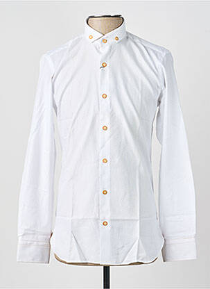 Chemise manches longues poignets boutonnés blanc ASHTON homme