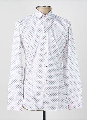 Chemise manches longues imprimé fantaisie blanc ASHTON homme