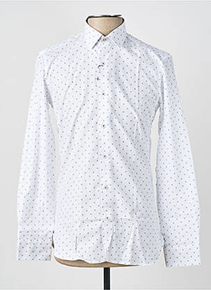 Chemise manches longues imprimé fantaisie blanc ASHTON homme