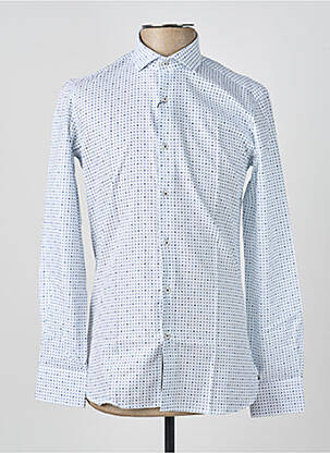 Chemise manches longues poignets boutonnés blanc ASHTON homme