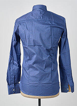 Chemise manches longues imprimé fantaisie bleu ASHTON homme