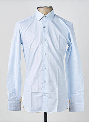 Chemise manches longues poignets boutonnés bleu ASHTON homme