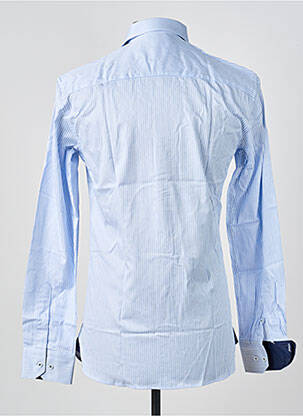 Chemise manches longues poignets boutonnés bleu ASHTON homme