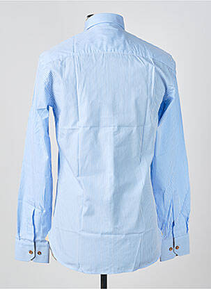 Chemise manches longues poignets boutonnés bleu ASHTON homme
