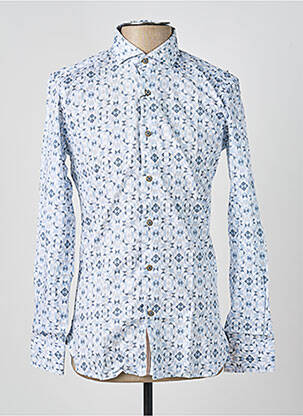 Chemise manches longues poignets boutonnés bleu ASHTON homme