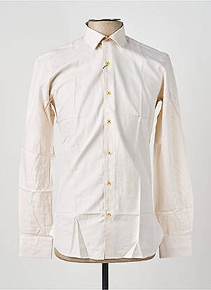 Chemise manches longues poignets boutonnés beige ASHTON homme