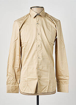 Chemise manches longues poignets boutonnés beige ASHTON homme