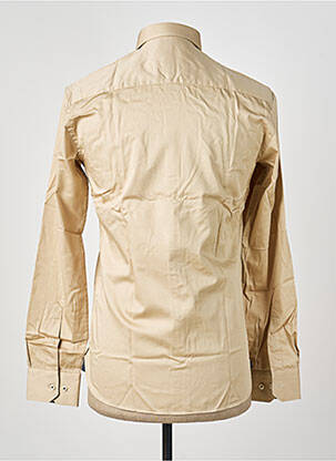 Chemise manches longues poignets boutonnés beige ASHTON homme