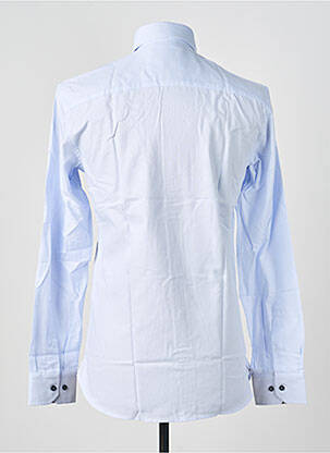 Chemise manches longues poignets boutonnés bleu ASHTON homme