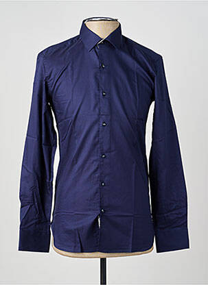 Chemise manches longues poignets boutonnés bleu ASHTON homme