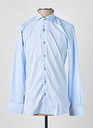 Chemise manches longues poignets boutonnés bleu ASHTON homme