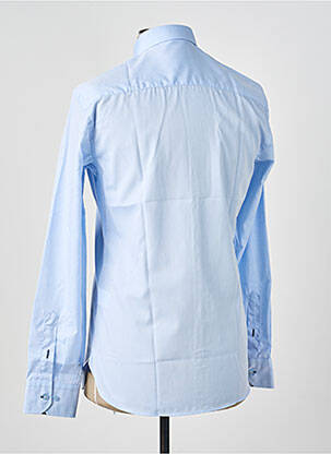 Chemise manches longues poignets boutonnés bleu ASHTON homme