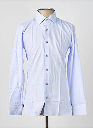 Chemise manches longues poignets boutonnés bleu ASHTON homme