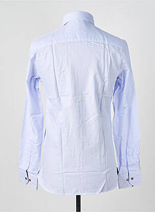 Chemise manches longues poignets boutonnés bleu ASHTON homme