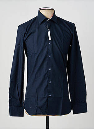 Chemise manches longues poignets boutonnés noir ASHTON homme