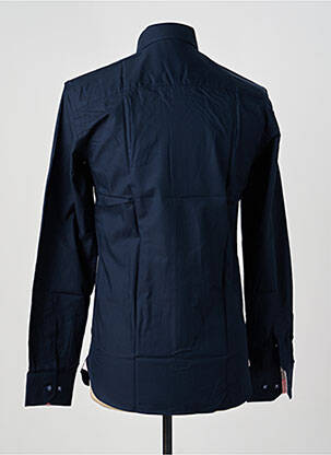 Chemise manches longues poignets boutonnés noir ASHTON homme