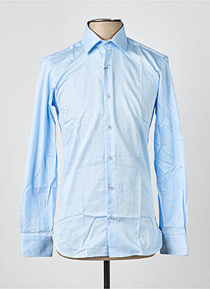 Chemise manches longues poignets boutonnés bleu ASHTON homme