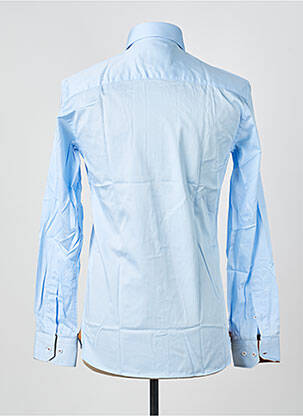 Chemise manches longues poignets boutonnés bleu ASHTON homme