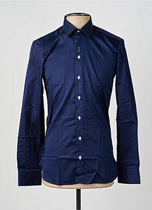 Chemise manches longues poignets boutonnés bleu ASHTON homme