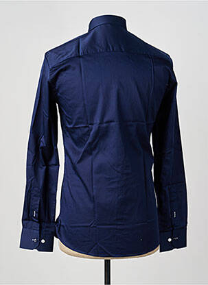 Chemise manches longues poignets boutonnés bleu ASHTON homme