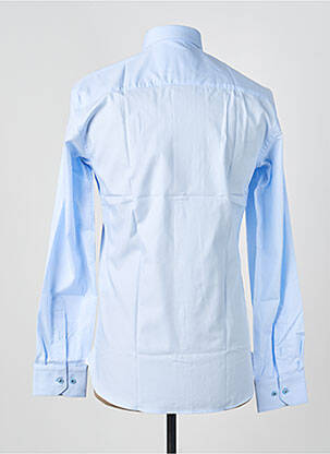 Chemise manches longues poignets boutonnés bleu ASHTON homme