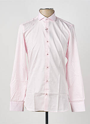 Chemise manches longues poignets boutonnés rose ASHTON homme
