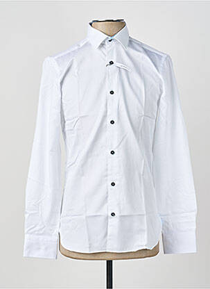 Chemise manches longues poignets boutonnés blanc ASHTON homme