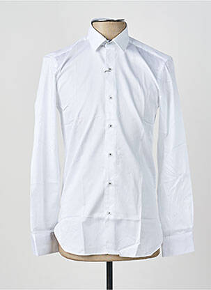 Chemise manches longues poignets boutonnés blanc ASHTON homme