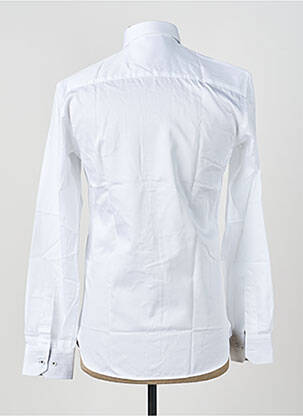 Chemise manches longues poignets boutonnés blanc ASHTON homme
