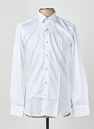 Chemise manches longues poignets boutonnés blanc ASHTON homme