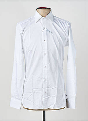Chemise manches longues poignets boutonnés blanc ASHTON homme