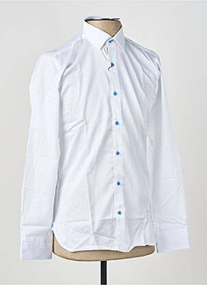 Chemise manches longues poignets boutonnés blanc ASHTON homme