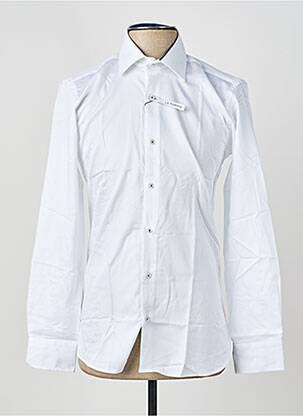 Chemise manches longues poignets boutonnés blanc ASHTON homme