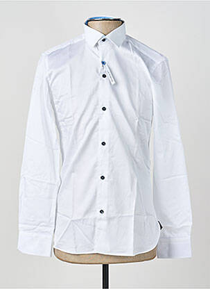 Chemise manches longues poignets boutonnés blanc ASHTON homme