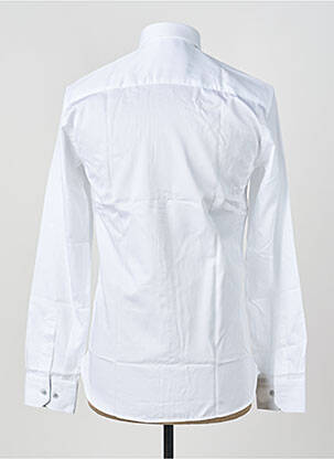 Chemise manches longues poignets boutonnés blanc ASHTON homme