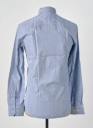 Chemise manches longues poignets boutonnés bleu ASHTON homme