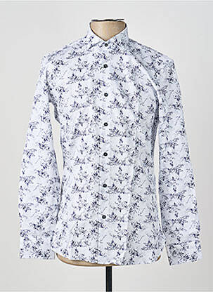 Chemise manches longues poignets boutonnés blanc ASHTON homme