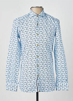 Chemise manches longues imprimé fantaisie bleu ASHTON homme