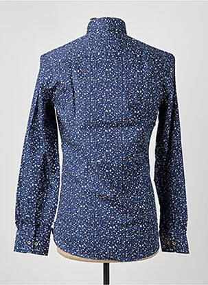Chemise manches longues poignets boutonnés bleu ASHTON homme