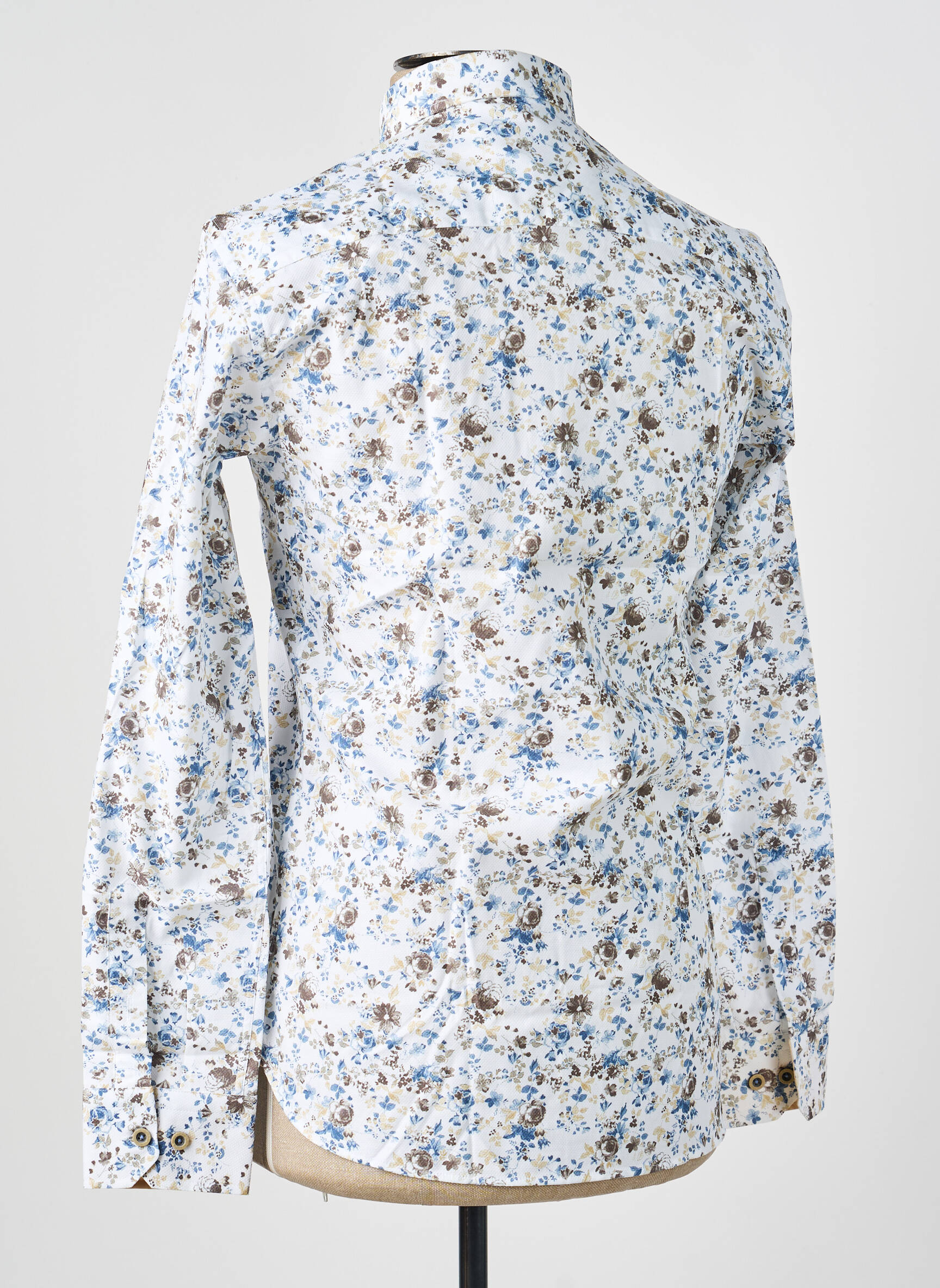 Chemise manches longues poignets boutonnés blanc ASHTON homme