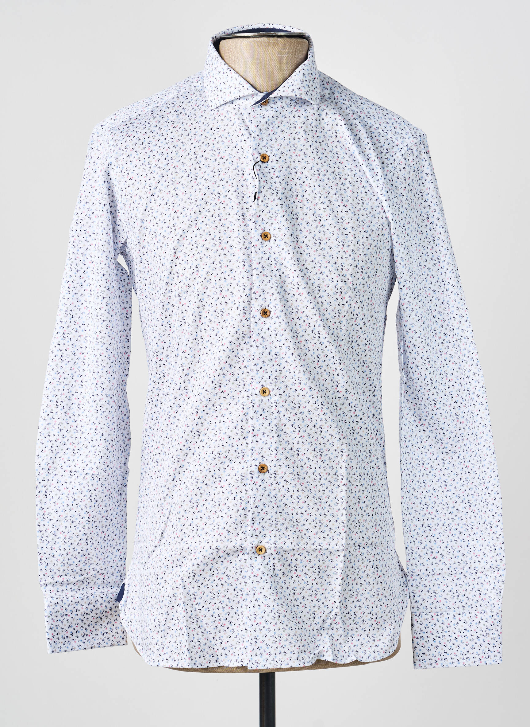 Chemise manches longues poignets boutonnés blanc ASHTON homme