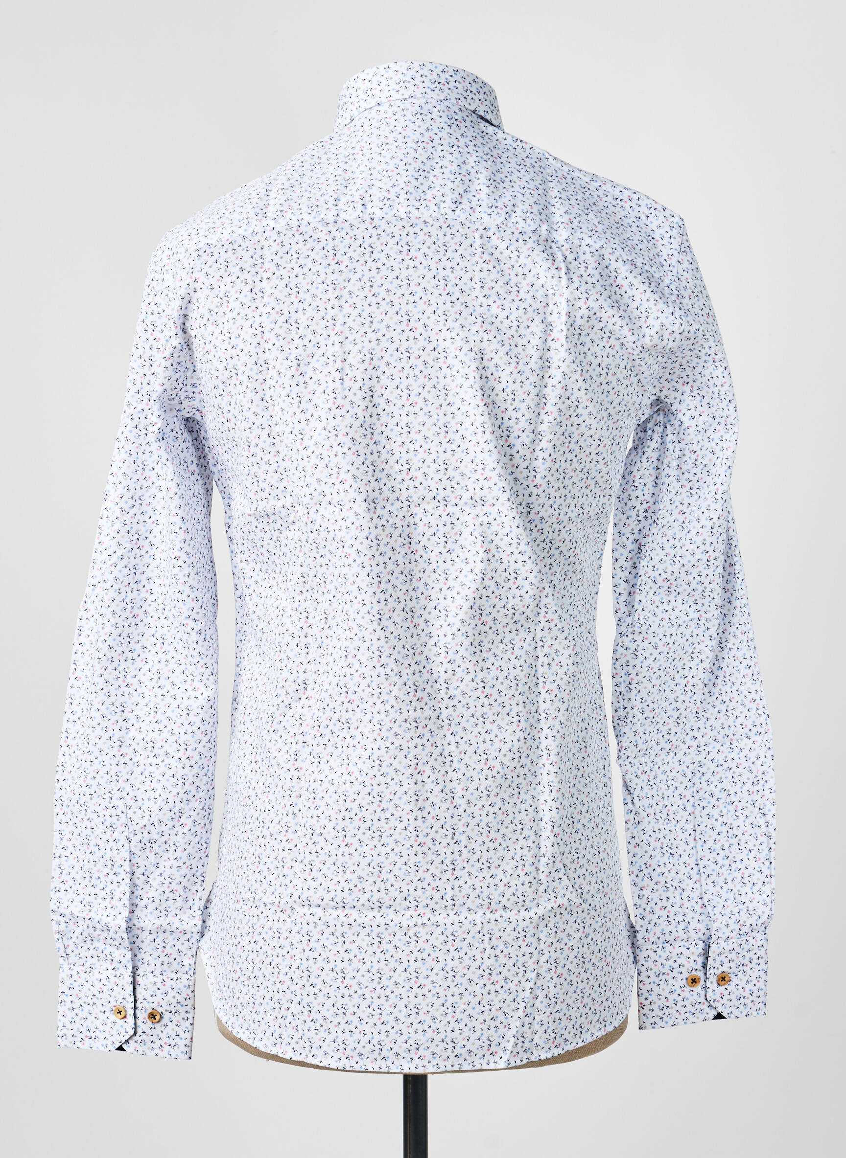 Chemise manches longues poignets boutonnés blanc ASHTON homme