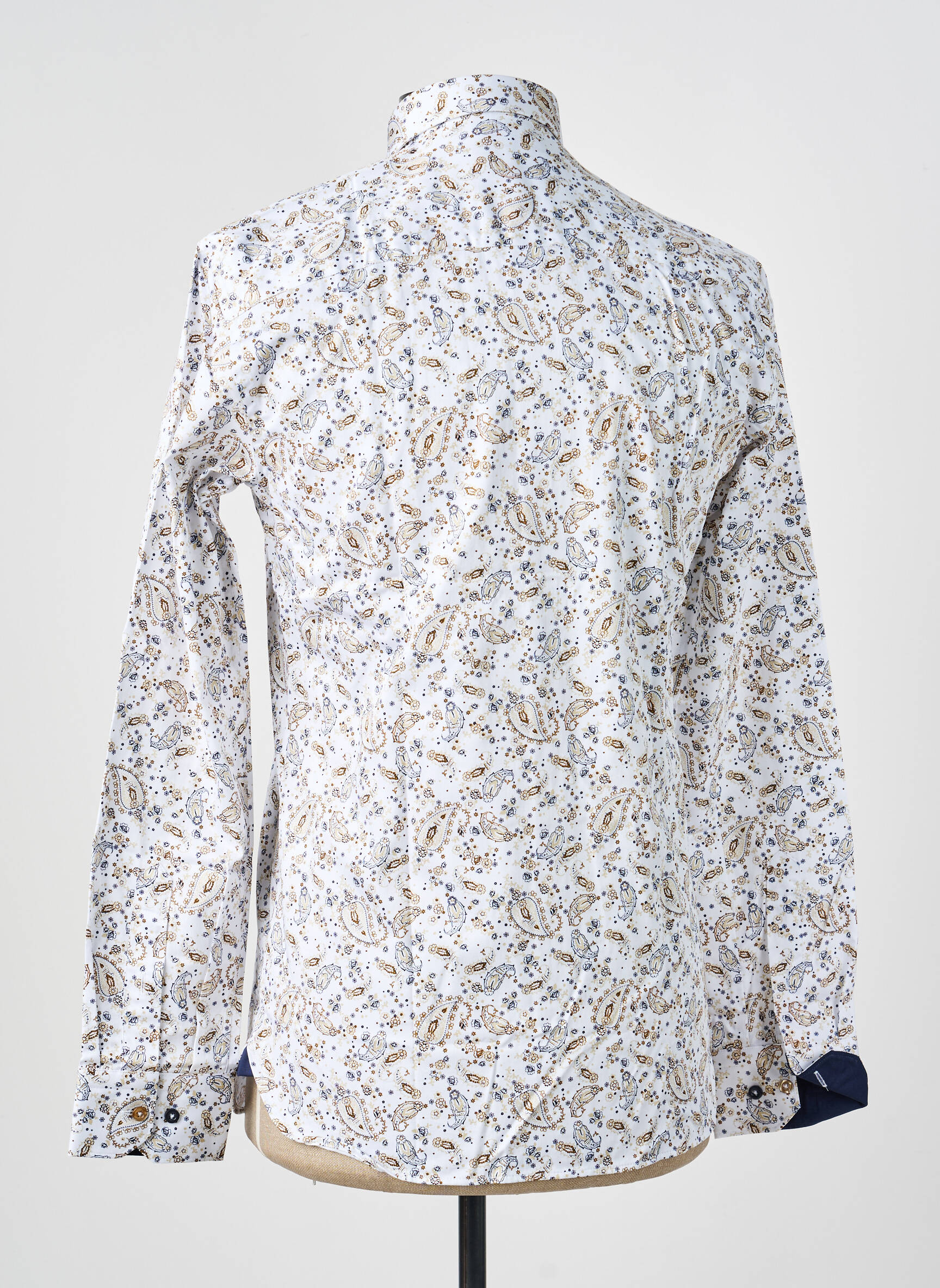 Chemise manches longues poignets boutonnés beige ASHTON homme