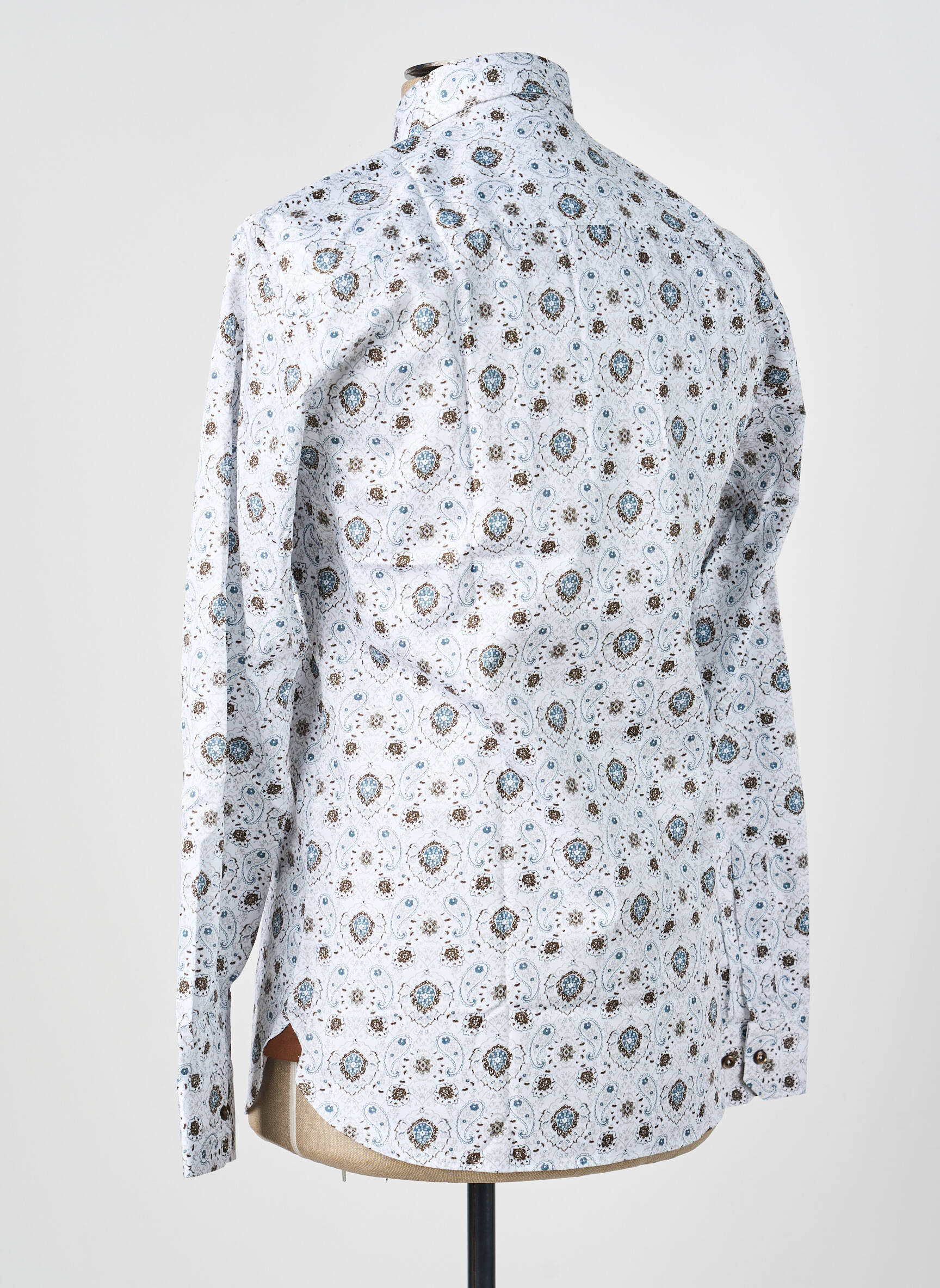 Chemise manches longues poignets boutonnés blanc ASHTON homme